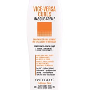 VICE-VERSA CURLS Masque-Crème (Curly Hair Conditioner) Duo-Style: Smoothing or Curl Defining for Curly, Dry, Wavy, Frizzy, Unmanageable Hair, All Types of Curls, Phyto-Vegan, New Fragrance