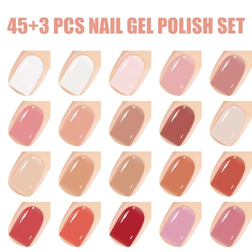 Vishine 45-Color Gel Nail Kit with UV LED Lamp - Image 2