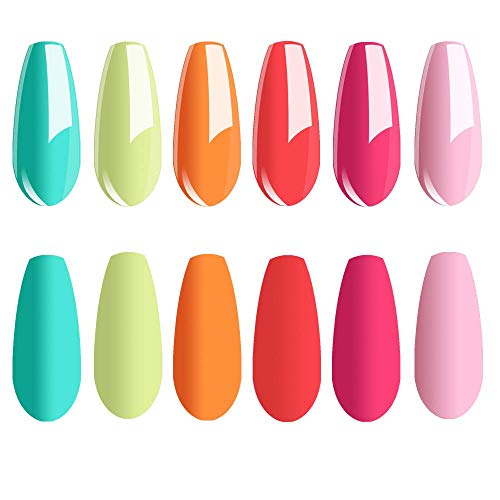Vishine 6 Color Gel Polish Kit with UV LED Lamp for Vibrant Nail Art - Image 2