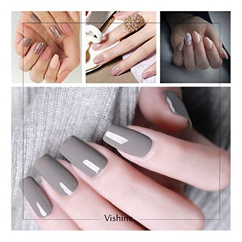 Vishine Gel Nail Polish Starter Kit - 48W LED Lamp 6 Color & Base Top Coat Set, Manicure Tools Popular Nail Art Designs #06 - Image 4