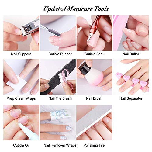 Vishine Gel Nail Polish Starter Kit - 48W LED Lamp 6 Color & Base Top Coat Set, Manicure Tools Popular Nail Art Designs #06 - Image 9