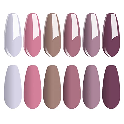 Vishine 24W UV Lamp Nude Gel Polish Starter Kit 6 Colors for Beginners - Image 5