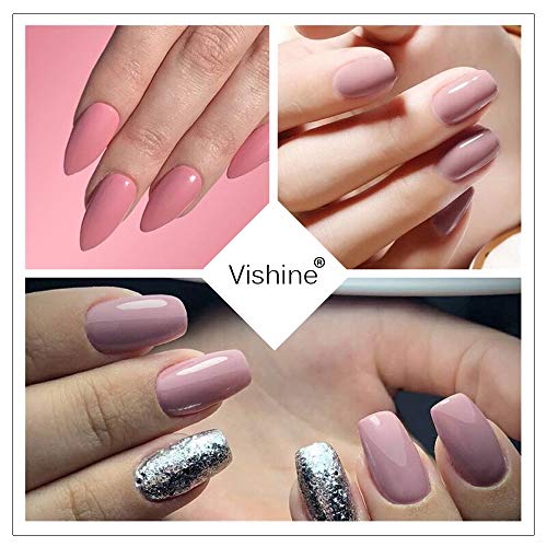 Vishine 24W UV Lamp Nude Gel Polish Starter Kit 6 Colors for Beginners - Image 4