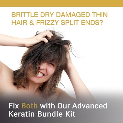 Vitamins Keratin Thin Hair Leave-In Conditioner and Hair Mask Kit - Ultra Hydrating No Rinse Nourishing Cream and Deep Conditioning Hair Mask for Thin Fine Hair - Pro Salon Care for Dry Damaged Hair - Image 3