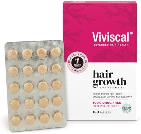Viviscal Women's Hair Growth Supplements 180 Tablets 3 Month Supply for Thicker Fuller Hair