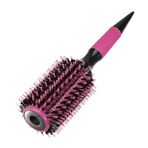 VOCOSTE Round Hair Brush for Women, Nylon Bristle Pins, 10.04"x2.76", Pink, for Wet and Dry Hair