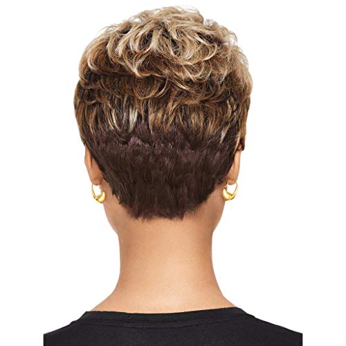 Volleyball Hair Ties Wig Wigs Short Hair Mix Full Natural Women Hair wig Half Wigs for Women (brown, One Size) - Image 3