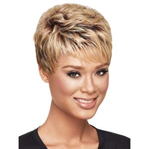 Volleyball Hair Ties Wig Wigs Short Hair Mix Full Natural Women Hair wig Half Wigs for Women (brown, One Size)