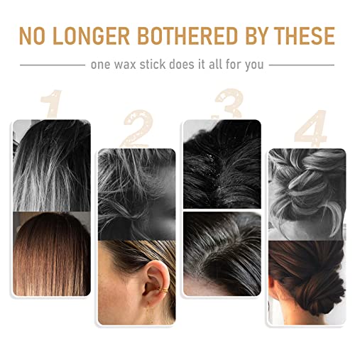 VOLLUCK Hair Wax Stick for Wigs Bundle with 4 PCS Edge Brushes Hair Styling Comb Set - Image 4