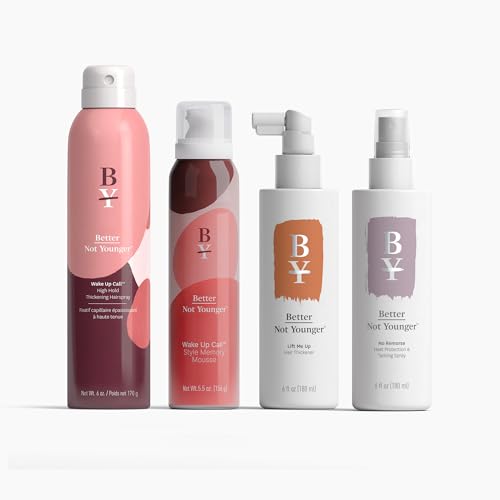 Wake Up Call Collection by Better Not Younger: The ultimate collection - Wake Up Call Shampoo & Conditioner + Styling Mousse + Hairspray