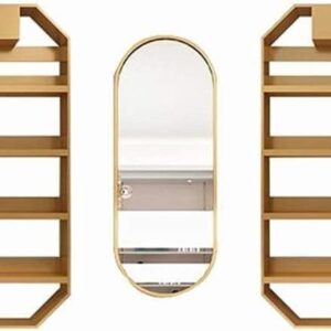 Wall Mounted Nail Polish Holder, Metal Salon Art Essential Oil Organizing Display, Metal Wall Mount Mirror for Perfume Essential Oil Nail Polish Salon Storage Rack ( Size : 3 pieces combination B2 )