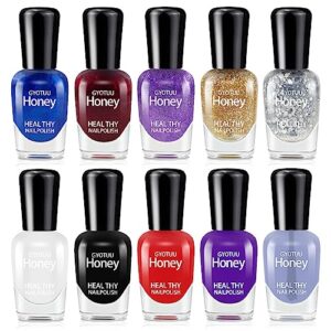 Water Based Nail Polish Set, Peel-Off Odorless Quick Dry Non Toxic Nail Polish, Nail Polish kit for Girls, Women and Teens(NO-1)