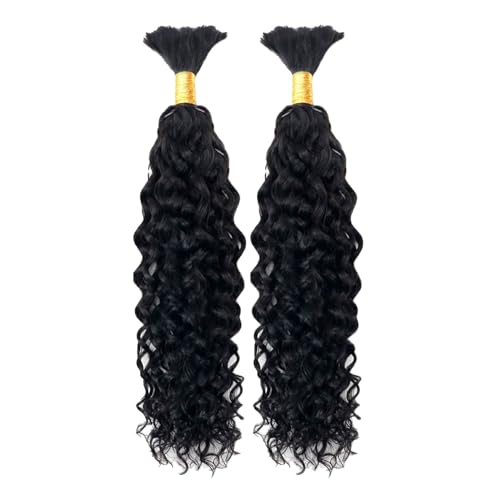 Water Wave Bulk Human Hair No Weft boho Knotless Braids Human Hair 16Inch Remy Human Hair For Braiding 2 Bundles Braids Per Pack 100g Micro Braiding Human Hair Wet and Wave Natural Color - Image 9
