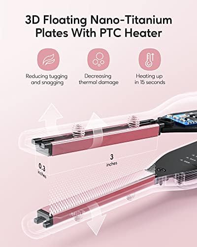 Wavytalk 1875 Watt Ionic Hair Dryer and 3/10 Inch Flat Iron Set with Diffuser - Image 6