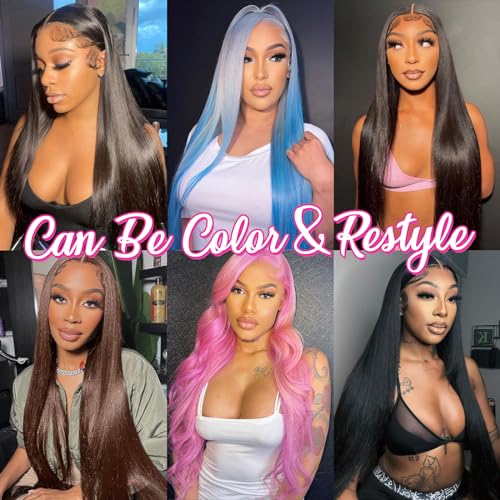 Wear And Go Glueless Wigs Human Hair Pre Plucked Pre Cut 24inch 5x5 HD Transparent Lace Closure Wigs Human Hair For Women Straight Lace Closure Human Hair Wigs 180% Density Natural Black Color - Image 4