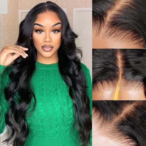 Wear and Go Glueless Wigs Human Hair Pre Plucked Pre Cut 8x5 HD Lace Front Wigs Human Hair 26inch Glueless Lace Frontal Human Hair Wigs for Black Women 180% Density