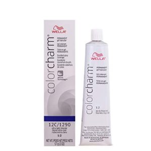WELLA Color Charm Permanent Gel, Hair Color for Gray Coverage, 12C Ultra Light Blonde