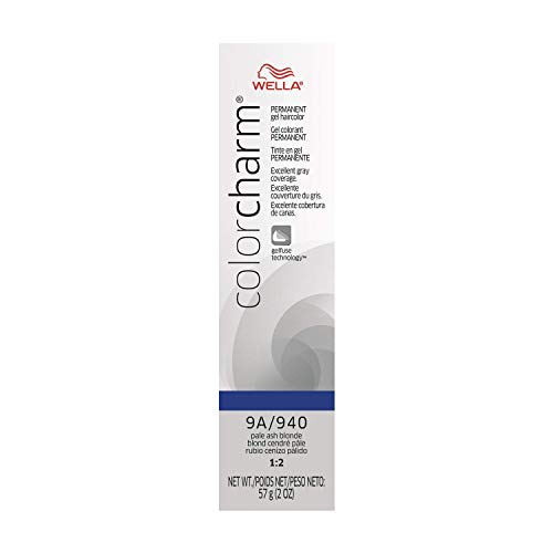 WELLA Color Charm Permanent Gel, Hair Color for Gray Coverage, 9A Pale Ash Blonde