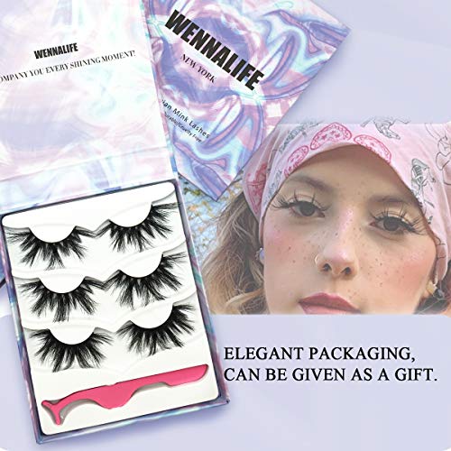 Wennalife 25mm 3D Mink Eyelashes Set 3 Unique Styles Lush Volume - Image 7
