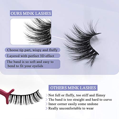 Wennalife 25mm 3D Mink Eyelashes Set 3 Unique Styles Lush Volume - Image 5