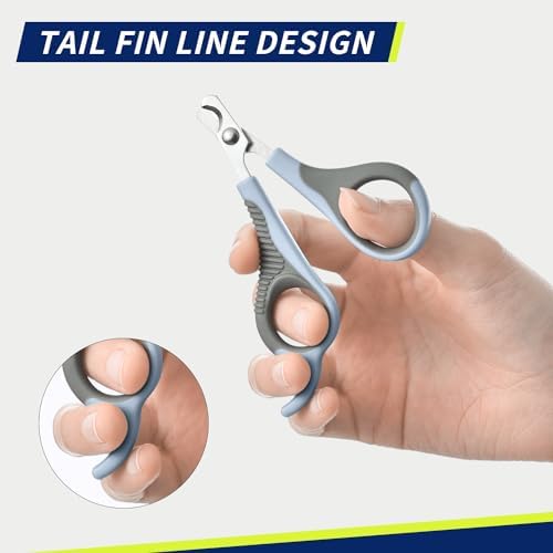 WePet Small Animal Nail Clippers, Compact Grey/Blue, Professional Grooming Tool - Image 3