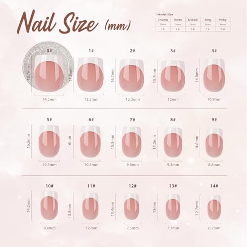 150 Pcs Short Square White French Tip Press on Nails with Glue - Image 6
