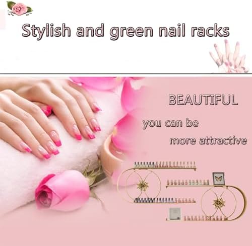 White Metal U-Shaped Wall Hanging Storage Rack for Nail Polish and Cosmetics - Image 3