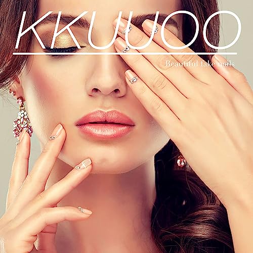 White Press on Nails Short Square Fake Nails French False Nails with LOVE & Rhinestone Design Full Cover Glossy Acrylic Nails Jelly Press on Nails for Women and Girls Fall Winter Manicure 24Pcs - Image 6