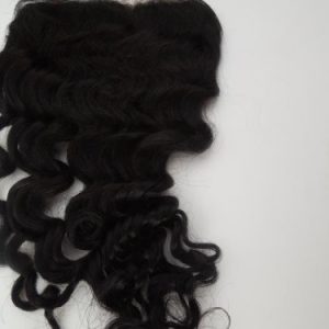 Wholesale High Quanlity Lace Closure 10" Malaysian Virgin Remy Hair Deep Wave 55 natural colour Can Be Dyed