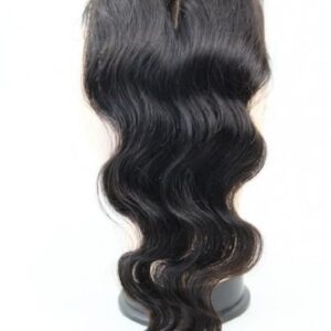 Wholesale Mid-Part Lace Front Top Closure 14" Peruvian Virgin Remy Hair Body Wave 55 Queen Hair colour #1b