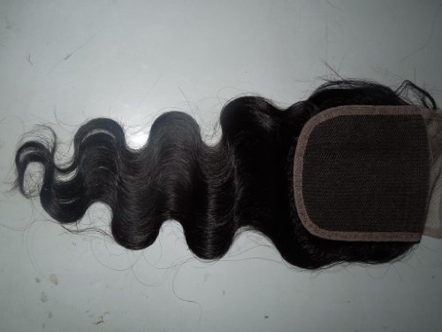 Wholesale Mid-Part Lace Front Top Closure 16" Cambodian Virgin Remy Hair Body Wave 55 Queen Hair colour #1b - Image 5