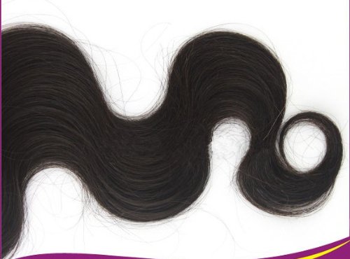 Wholesale Mid-Part Lace Front Top Closure 16" Cambodian Virgin Remy Hair Body Wave 55 Queen Hair colour #1b - Image 2