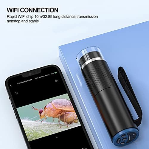 Wireless Digital Microscope, 50X to 1000X Magnification WiFi USB Microscope, Handheld Pocket Microscopes Camera with 8 Adjustable LED (Black) - Image 3