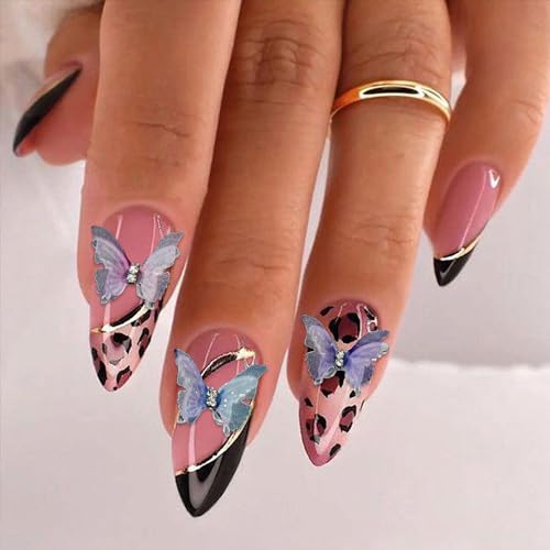 WOKOTO 14 Pcs 3D Butterfly Nail Charms with Rhinestones for Acrylic Nail Art - Image 6
