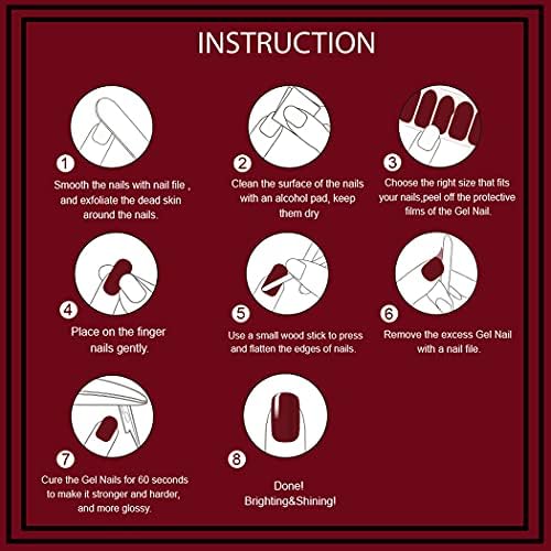 WOKOTO 20 Sheets Solid and Marble Design Gel Nail Polish Stickers Full Nail Wraps for Women Kit with Nail Classic Nail Gel Strips Nail Wraps Gel Polish Strips Nail Art Stickers for Women Girls - Image 3