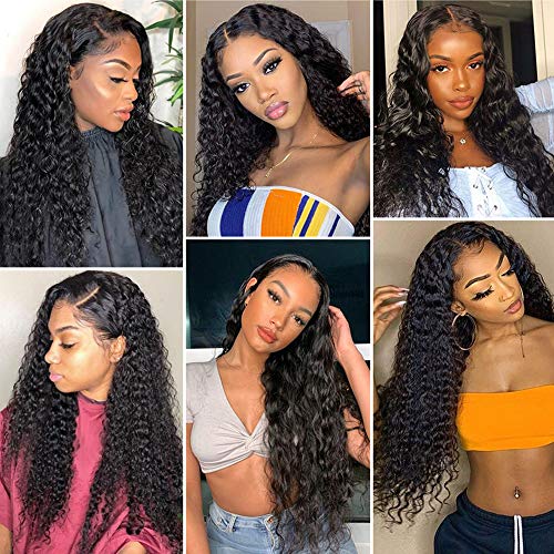 Women Hair Extensions 10A Virgin Human Hair Weft Bundles for Women Silky Natural Black Brazilian Human Hair Bundles Straight Body Loose Curly Weave 1-3 Bundles Double Weft Hair Extensions.(18 INCH, Deep Wave) - Image 7