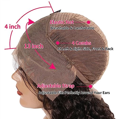 Women Wigs 8-28 Inch Transparent Lace Wigs Brazilian Body Wave Lace Front Wig 13x4 Glueless Lace Front Human Hair Wigs Pre Plucked with Baby Hair Human Hair Wigs - Image 2
