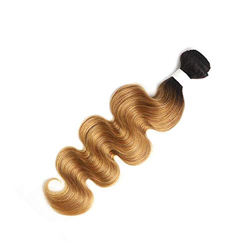 X-TRESS Ombre Bundles Human Hair 1 Bundle Ombre Honey Blonde Bundles Body Wave Brazilian 1b/27 Hair Weave 100% Human Hair Extensions Bundles Ombre Color 27 Hair Bundles(20 Inch, T1B/27) - Image 4