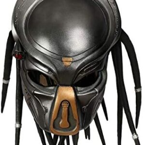 Xcoser Predator Mask with Dreads Hair Costume Accessories for Halloween Cosplay