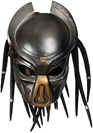 Xcoser Predator Mask with Dreads Hair Costume Accessories for Halloween Cosplay