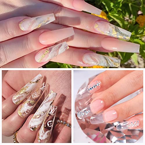 X&D 56g Natural Clear Poly Gel Nail Extension Kit with Quick Dry Tools - Image 6