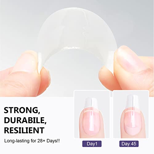 X&D 56g Natural Clear Poly Gel Nail Extension Kit with Quick Dry Tools - Image 5
