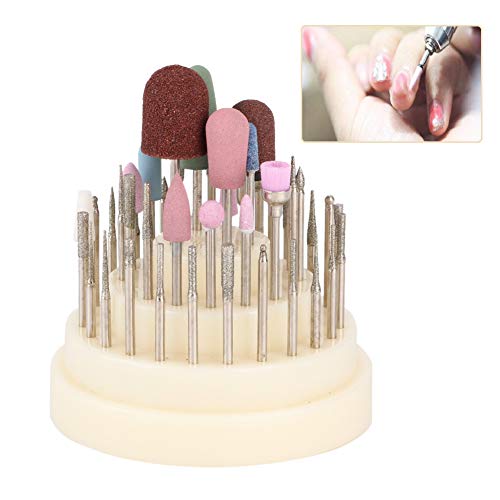 Xuuyuu 45PCS Nail Drill Bits Set with Diamond Bits for Acrylic Nails 3/32 Inch Fine Grit - Image 5