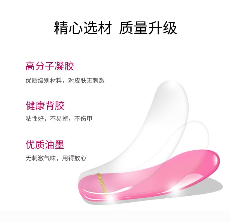Y-HaLi Waterproof and Long-Lasting Finger Nail Patch with Semi-Cured Phototherapy Soft Gel - Solid Color Transparent Design (JM2322) - Image 5