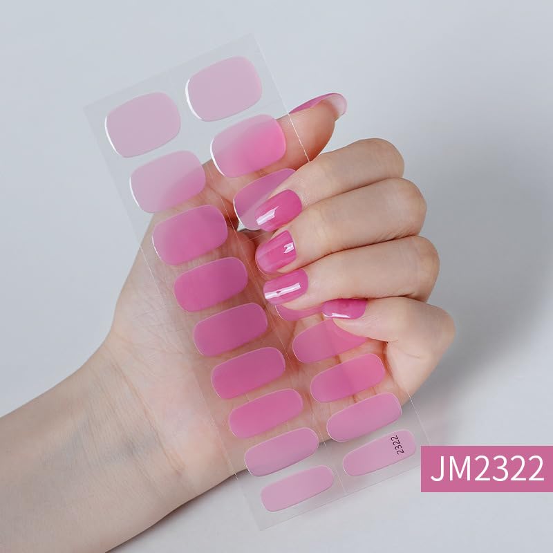 Y-HaLi Waterproof and Long-Lasting Finger Nail Patch with Semi-Cured Phototherapy Soft Gel - Solid Color Transparent Design (JM2322) - Image 2