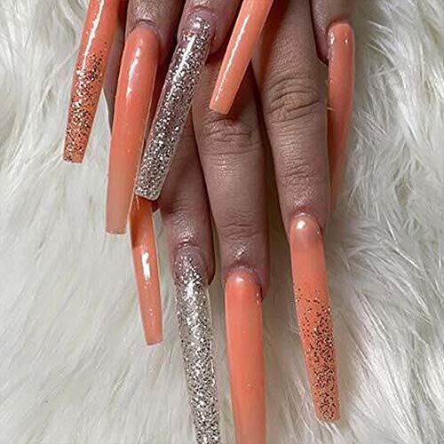Yimart® 100pcs White/Clear/Natural Extra Long Curve Nail Tip UV Gel French Acrylic False Nail Art Salon long Tips (Natural) - Image 3