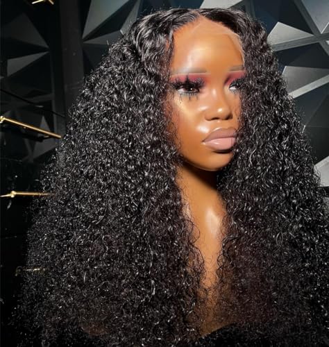 Yokada SKINLIKE HD Invisible Swiss Lace Human Hair Wig 13x6 Lace Front Deep Parting Space Wigs Deep Curly Style with Clean Hairline 180% Density for Black Women (24inch, 13x6 HD lace front) - Image 2