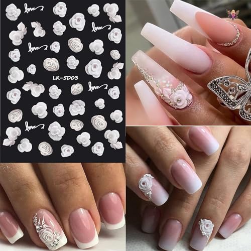 YOSOMK Sheets Flowe Pegatinas Uñasfor Pegatinas Uñas 5D Pegatinas Uñas Pegatinas UñasforPegatinas Uñas Nail Pegatinas Uñas Pegatinas Decoration - Image 4