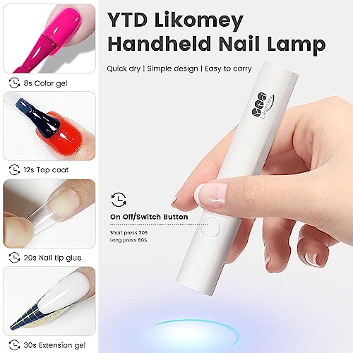 Likomey 15ml Cat Eye Gel Nail Polish Kit with Green Holographic Glitter UV LED Lamp - Image 7