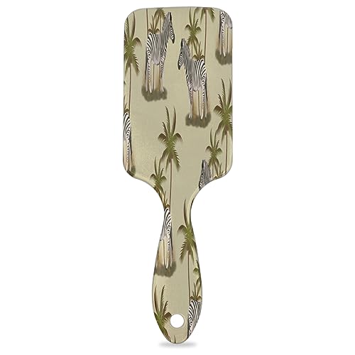 Zebra Tree Hair Brush Detangler Brush with Nylon Bristle for Thick Curly Thin Long Short Wet or Dry Hair Adds Shine and Makes Hair Health Paddle Hairbrush for Women Men